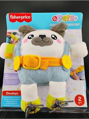 Fisher-Price Learn-To-Dress Plush Pup With Buckles & Buttons